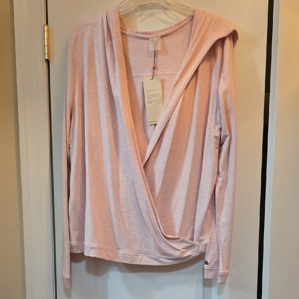 CALIA by Carrie Underwood Light Pink Wrap Hoodie